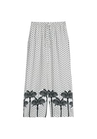 Marc O'Polo - Strandhose Palm Border Geo - white cotton palm print