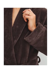 CALIDA - Bademantel Alpine Lw, Bindegürtel, für Damen - 957 COFFEE BEAN