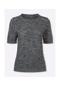 Witt - Baumwoll-Pullover - apfel-marine-gemustert