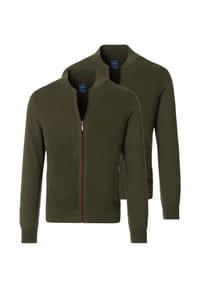redmond - Strickjacke 2er Pack Basic - Braun