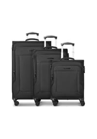 FRANKY Melbourne 3.0 - Melbourne 3.0 4-Rollen Kofferset 3tlg. mit Dehnfalte - black