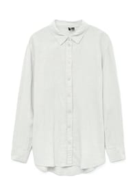 VERO MODA® - Hemdbluse, Leinen-Anteil, für Damen - 175598 SNOW WHITE