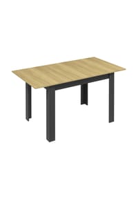 VCM. - VCM Esstisch ausziehbar, Holz Küchentisch 120-160 cm, kompakter Speisetisch für Küche & Essbereich, Tisch Pesoli - Anthrazit / Honig-Eiche