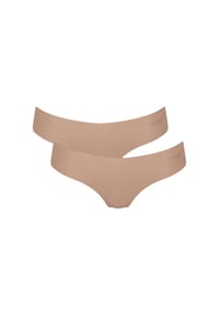 sloggi - Damen String, 2er Pack - Zero Microfibre 2.0 Hipstring, Mikrofaser, einfarbig - ANGORA