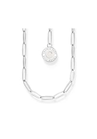 Thomas Sabo - Thomas Sabo Member Charm-Kette mit weißem Charmista Coin Silber 925 Sterlingsilber, Kaltemail - silberfarben