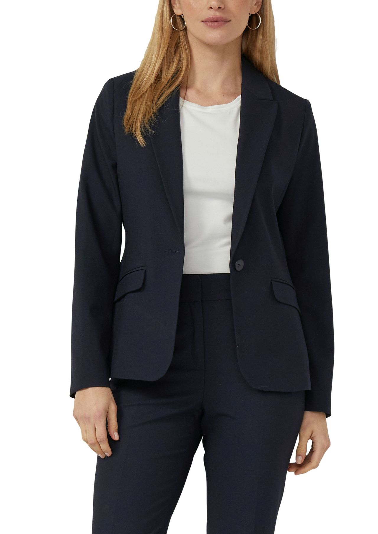 S.Oliver Black Label Blazer, Reverskragen, FüR Damen, Blau, 36