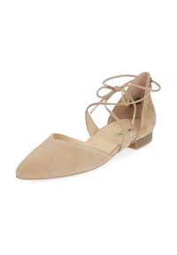 paul green - Veloursleder Ballerinas - Hellbraun