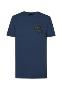 Petrol Industries® - T-Shirt Kurzarmshirt Palmetto - blau