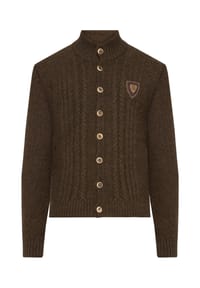 Orbis - Trachtenstrickjacke, Stehkragen, für Herren - 15 ANTHRAZIT