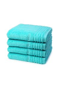 VOSSEN® 4 X Handtuch im Set Vienna Style Supersoft - Vienna Style Supersoft - Lagoon