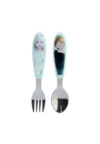 Disney - Frozen Kinderbesteck Set 2-teilig – Löffel & Gabel mit Motivgriffen - Blau Onesize