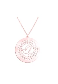 Beka & Bell - Anhänger mit Kette 925/- Sterling Silber - rot