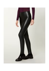 nur die - Vegane Leggings in Leder-Optik mit Croco-Muster NUR DIE x KILIAN KERNER - schwarz croco