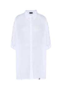 CHIEMSEE - Bluse mit  hochkrempelbaren Ärmeln - 10 White