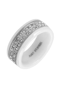 Adelia's - Damen Ring aus Edelstahl - weiß