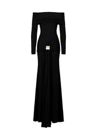 MODA MINX - Abendkleid Samantha Off Shoulder Dress im schulterfreien Design - black