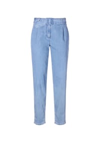 MADELEINE - Karotten-Jeans mit Bundfalten - bleached