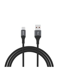 COFI - Dudao L3ST USB-A – USB-C 5A Kabel 1,2 m geflochten – Schwarz - Schwarz 120 x 1 x 1 cm