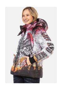 CIPO & BAXX® - Jacken mit knalligem Allover-Print, WM130 - ECRU