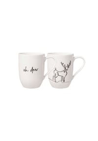 Villeroy & Boch Kaffeebecher XMAS Statement 280 ml 2er Set weiß - STATEMENT - weiß