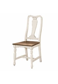 LOBERON - Stuhl Harry weiß/braun - weiß/braun