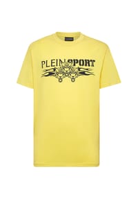 PLEIN SPORT - T-Shirt TIGER - black+greenfluo