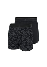 adidas - Herren Web-Boxershorts, 2er Pack - Woven Boxer, Shorts, Webware, Baumwolle - Schwarz/Grau