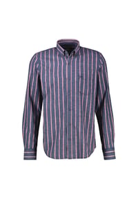 LERROS - Herrenhemd mit Längsstreifen aus pflegeleichtem Mischgewebe - CLASSIC NAVY