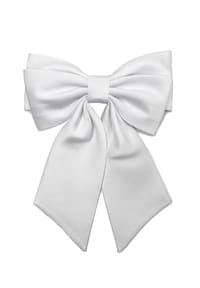 FILIPPA FIRENZE - Haarklammer Big Bow mit großer Doppel-Schleife aus weißem Satin - Weiß