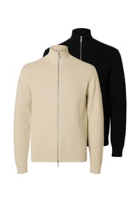 SELECTED - Strickjacke 2er Pack Dane - Schwarz