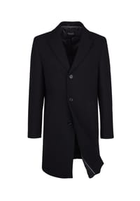 DIGEL - Modern Fit Paletot Dax in Schwarz - Schwarz