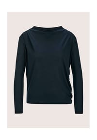 MADELEINE - Langarm-Shirt mit Wasserfallkragen - stahlblau