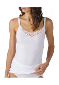 mey - Unterhemd, V-Ausschnitt, Spitze, für Damen - 1 WEISS