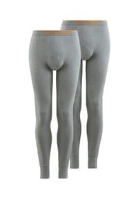 bruno banani - Lange Unterhose 2er Pack WARM UP - Graumelange