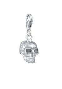 Nenalina - Charm Totenkopf Anhänger 925 Silber - Silber