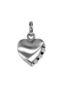 OSTSEE-SCHMUCK® - Anhänger , Herz 10 mm , Silber 925/000 - silber
