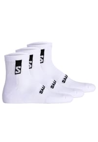 salomon - Unisex Quartersocken, 3er Pack - EVERYDAY ANKLE, Frottee, Stütz-Zone, Logo - Schwarz