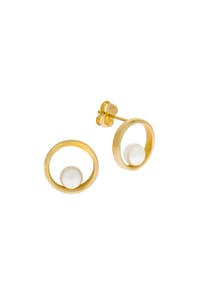fascination by Ellen K. - Ohrringe 375/- Gold 2 Süßwasserzuchtperle - gelb