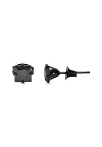 Adelia's - Adelia's Damen Ohrstecker aus poliertem Edelstahl und Zirkonia - schwarz