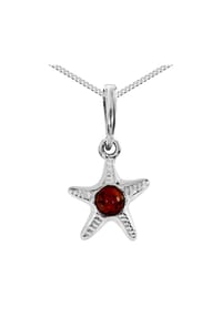 OSTSEE-SCHMUCK® - Kette mit Anhänger , Seestern , Silber 925/000 - silber