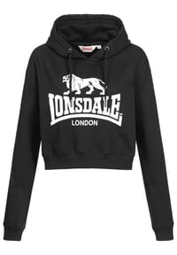 LONSDALE™ - Frauen Kapuzensweatshirt Cropped ROXETH - Black