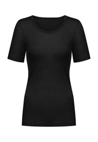mey - T-Shirt, uni, U-Ausschnitt, für Damen - 3 SCHWARZ
