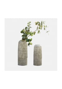 LOBERON - Vase 2er Set Bellonas grau - grau