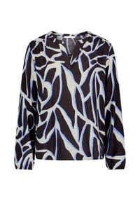 BETTY & CO - Schlupfbluse mit Print - Grau/Weiß