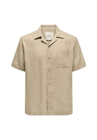 ONLY & SONS - Hemd Laurence Kurzarmhemd - hellbraun