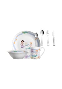 LEONARDO Kindergeschirr Set mit Besteck BAMBINI AVVENTURA - BAMBINI - blau