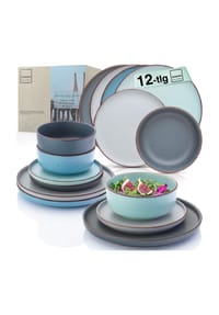 SÄNGER Steingut Geschirrserie Bombay Sky Shades - Bombay Sky Shades - Mehfarbig - Tafelservice Bombay Sky Shades 12 tlg