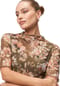 zero Mesh-Blumen-Shirt mit hohem Kragen Bild 6