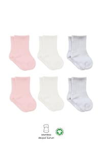 bistyle® - Baby-Socken Basic 6er-Pack, GOTS-zertifiziert, hoher Baumwollanteil - Anthracite Mix