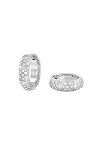 NOELANI - Creolen für Damen, Edelstahl, Zirkonia - SILBER